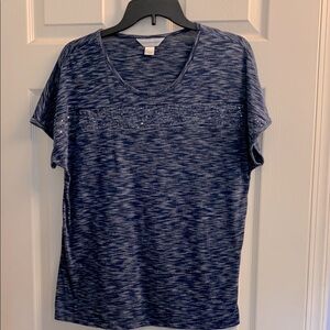 Christopher & Banks Navy Short Sleeve Tee